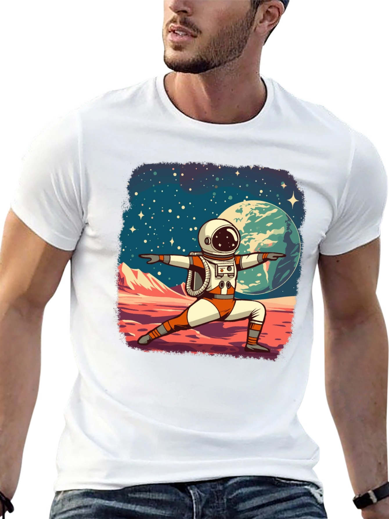 Astronaut Yoga T-Shirt - Space Zen Tee