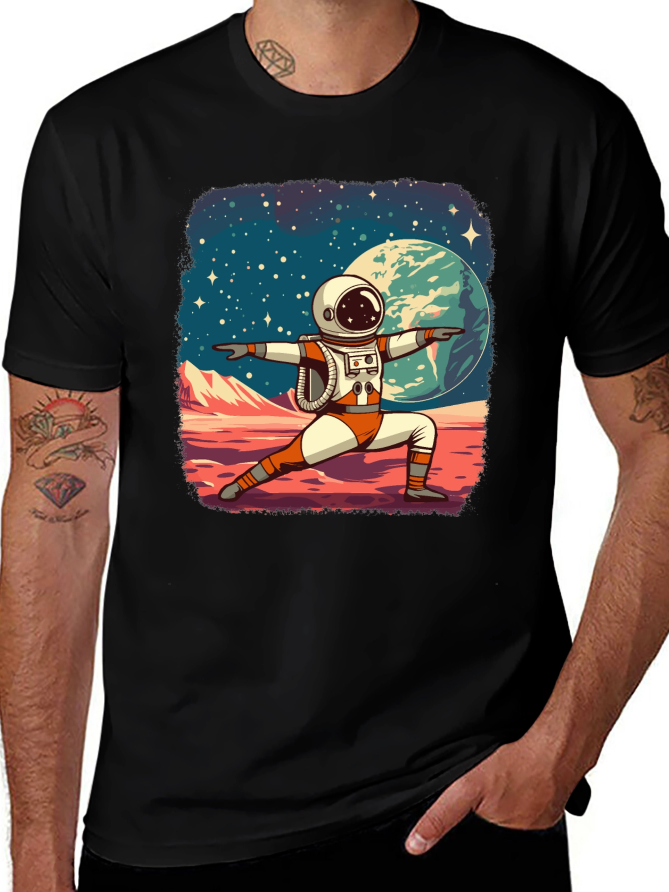 Astronaut Yoga T-Shirt - Space Zen Tee