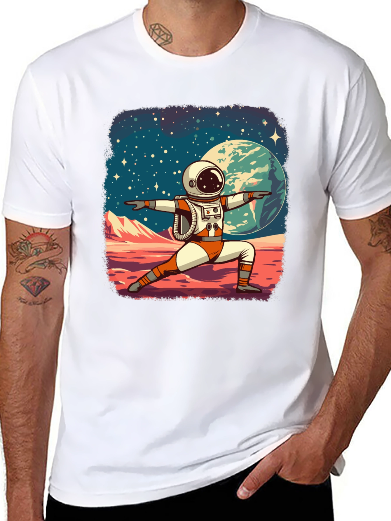 Astronaut Yoga T-Shirt - Space Zen Tee