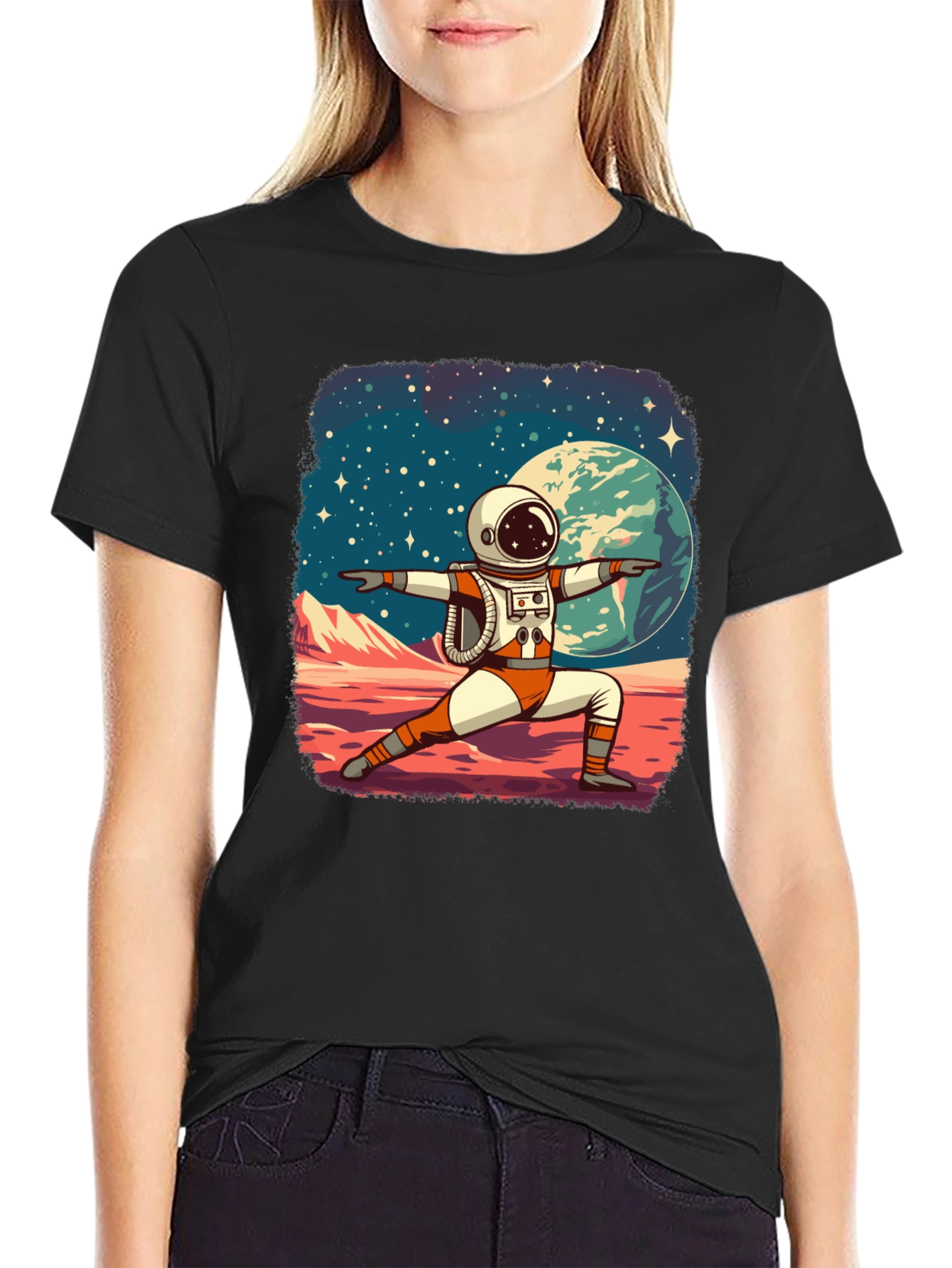 Astronaut Yoga T-Shirt - Space Zen Tee