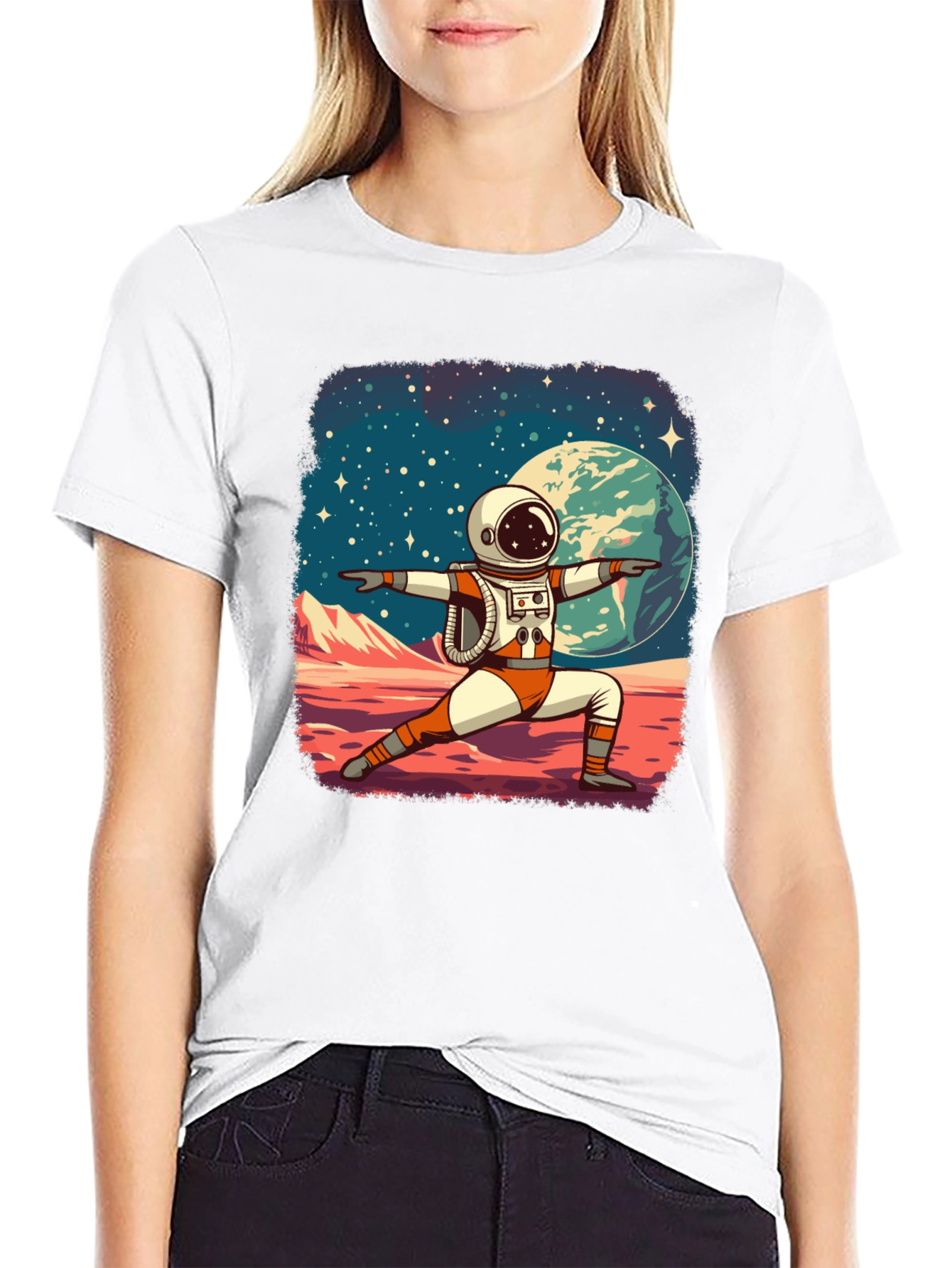 Astronaut Yoga T-Shirt - Space Zen Tee