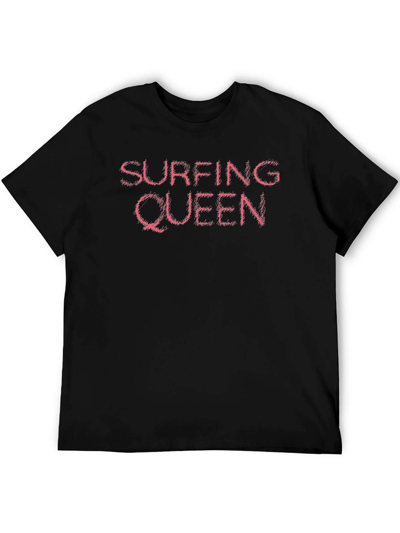 Surfing Queen Black T-Shirt