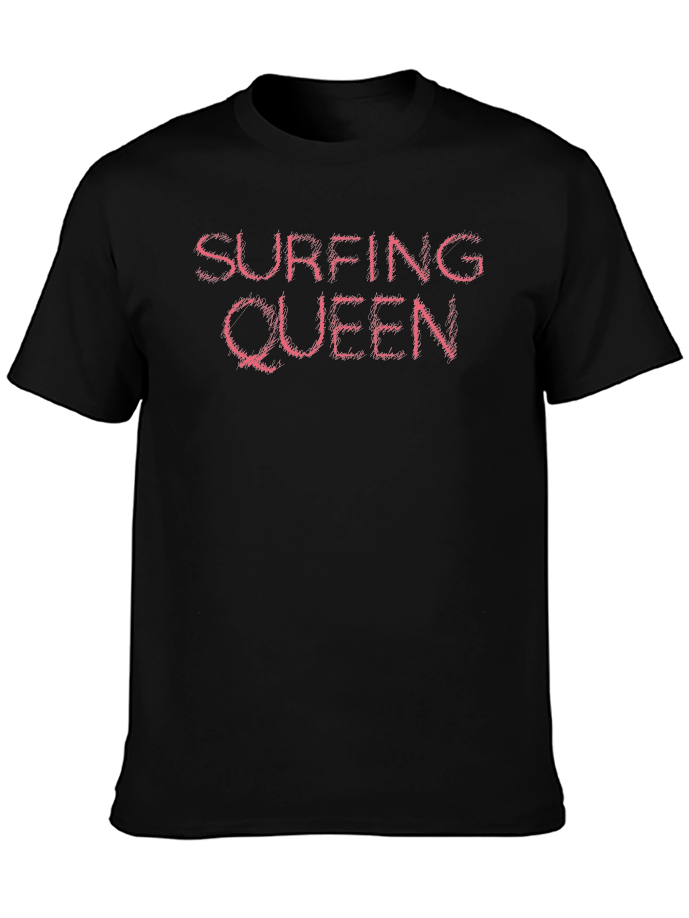 Surfing Queen Black T-Shirt