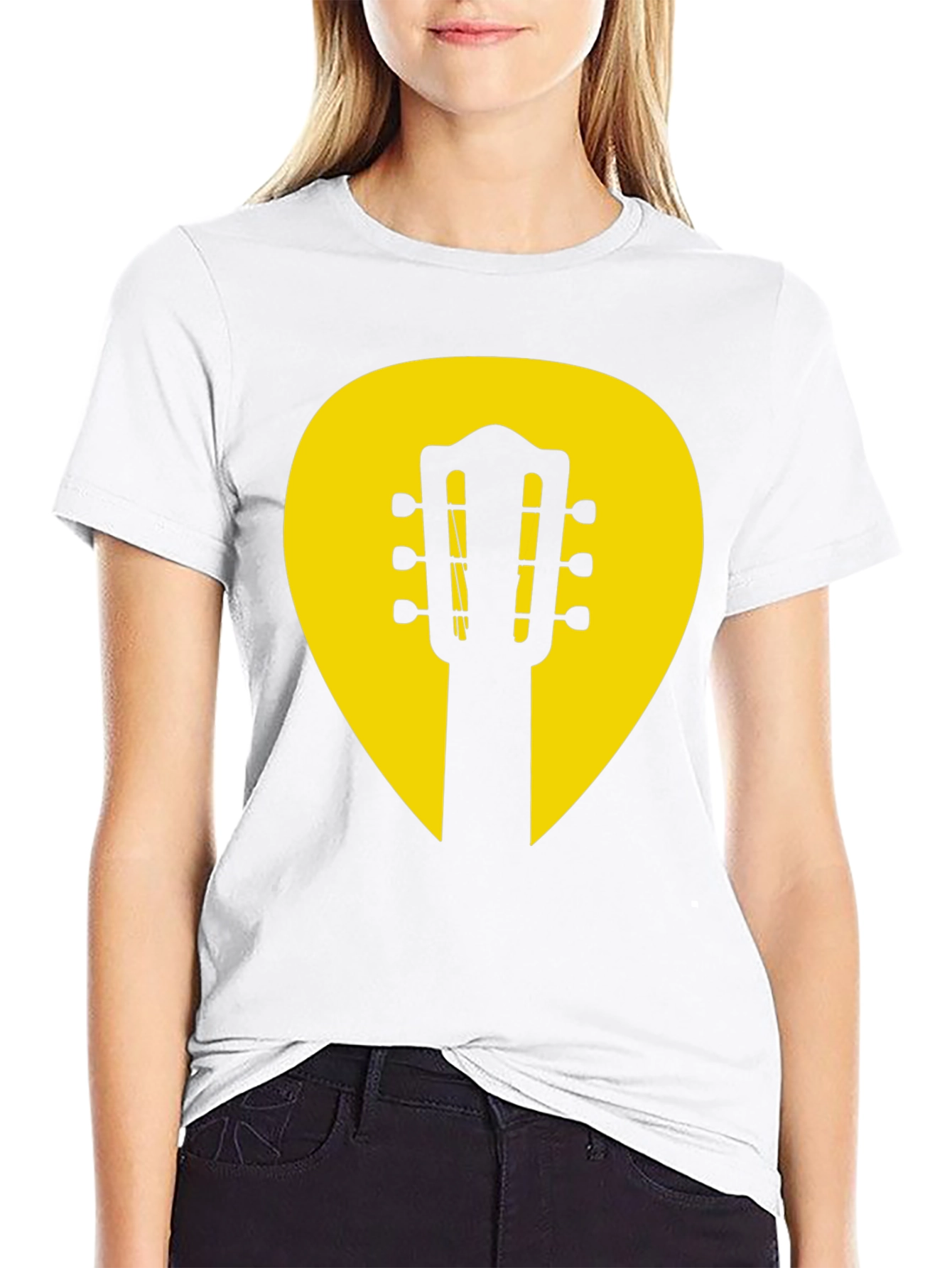 Guitar Pick Graphic Tee - Classic Musician Style