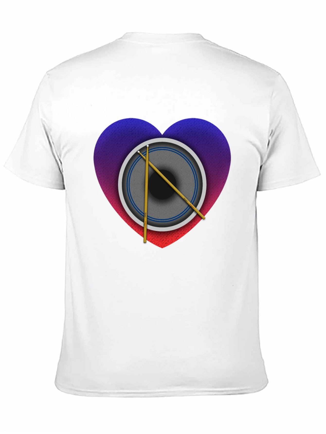 Drum Heart Graphic Tee - Music Lover Shirt