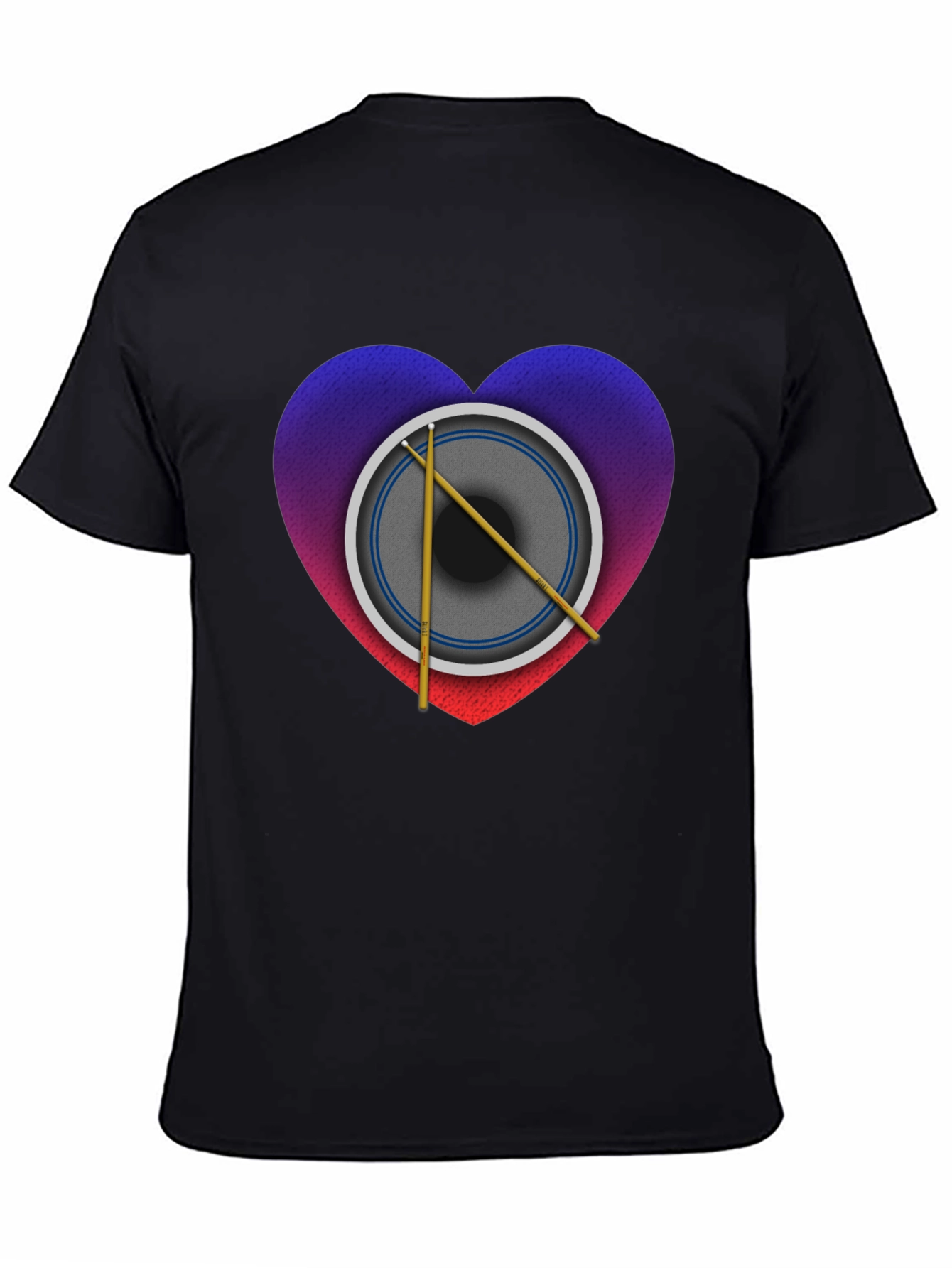Drum Heart Graphic Tee - Music Lover Shirt