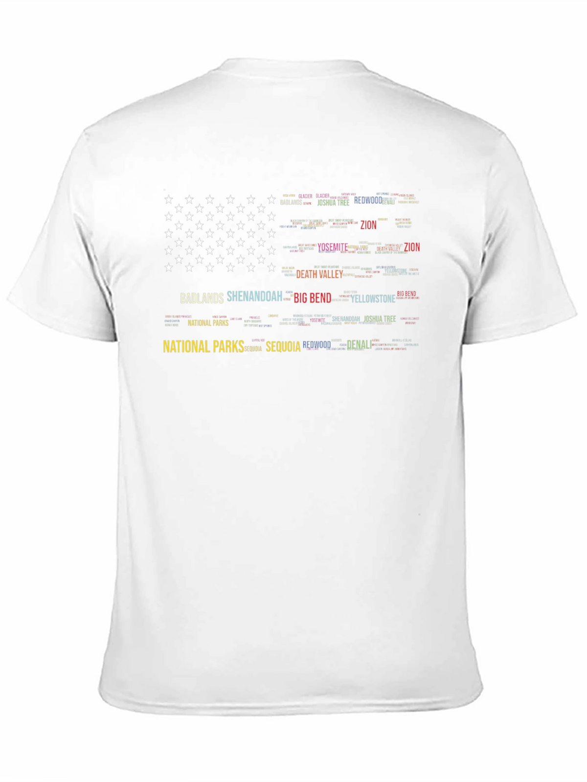 National Parks American Flag Word Art T-Shirt