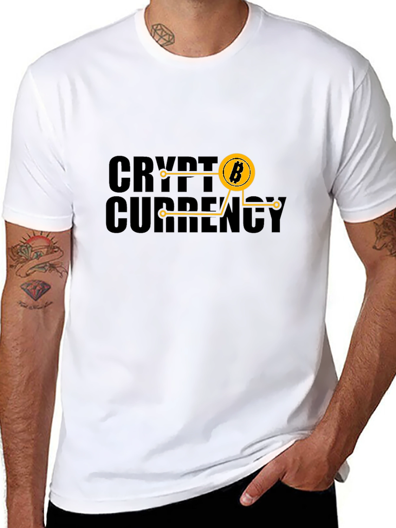 Bitcoin Crypto Currency Black T-Shirt