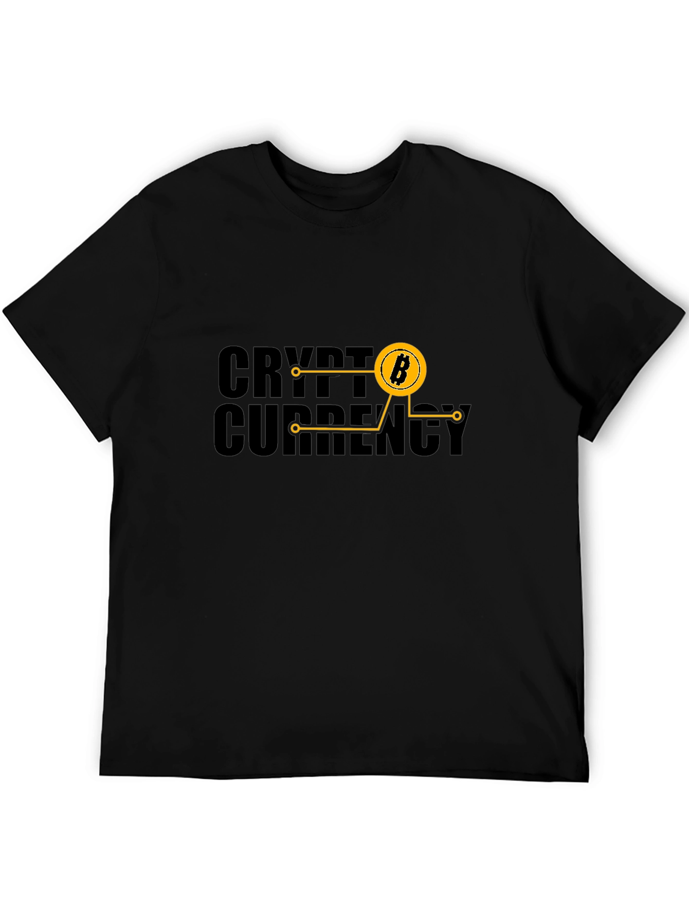 Bitcoin Crypto Currency Black T-Shirt