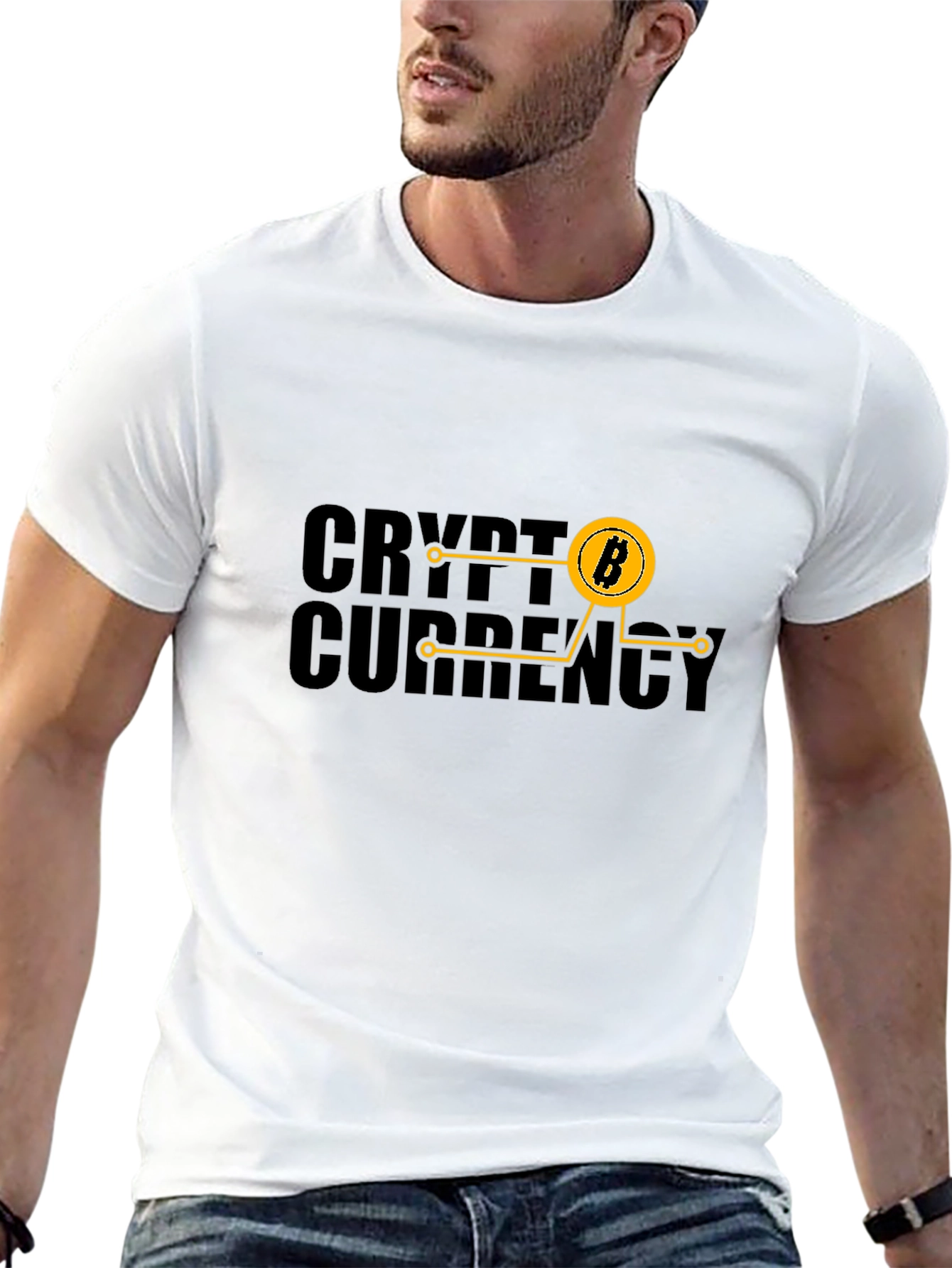 Bitcoin Crypto Currency Black T-Shirt