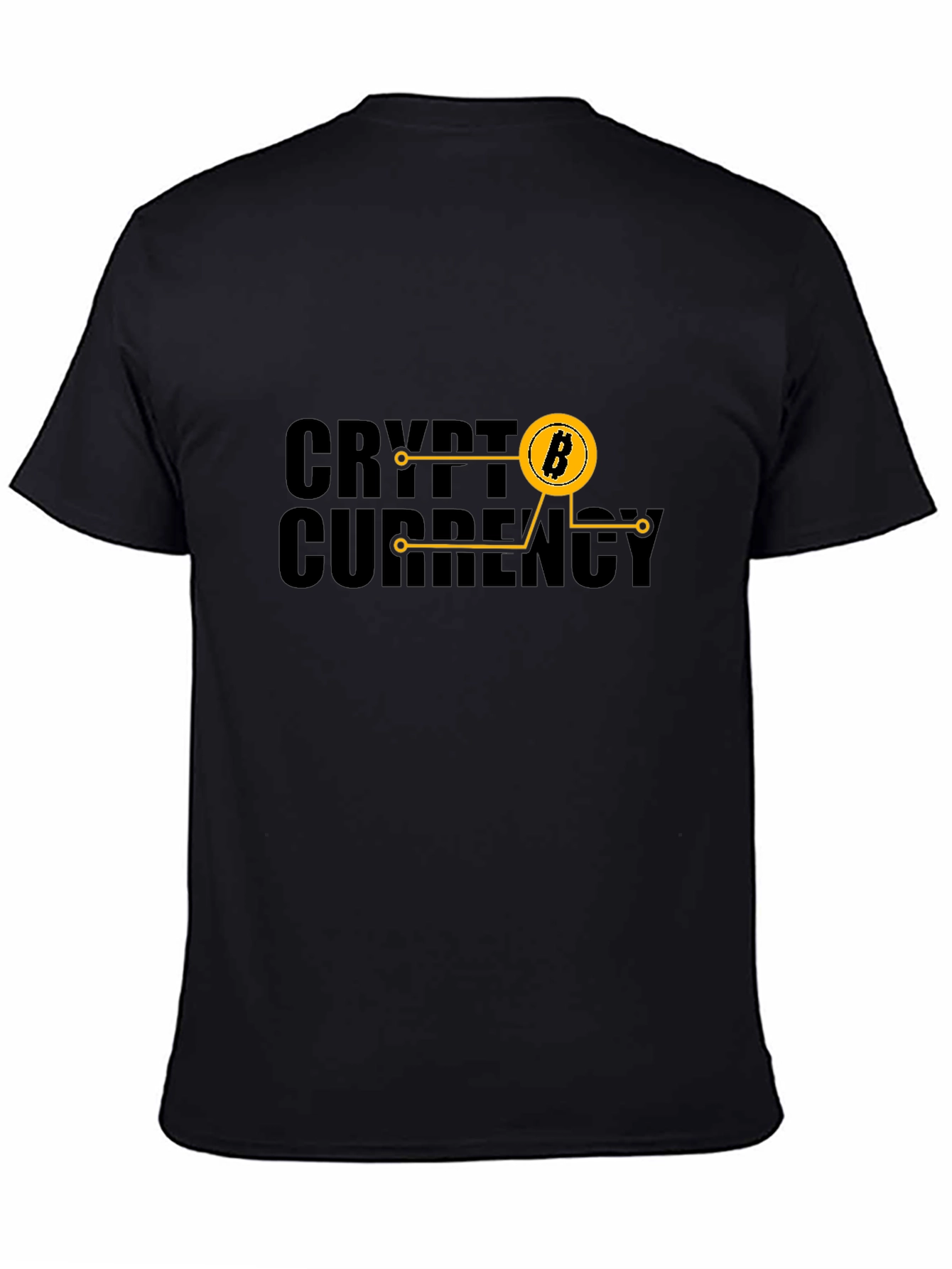 Bitcoin Crypto Currency Black T-Shirt