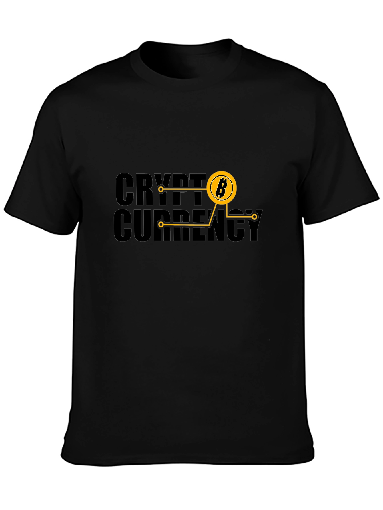 Bitcoin Crypto Currency Black T-Shirt