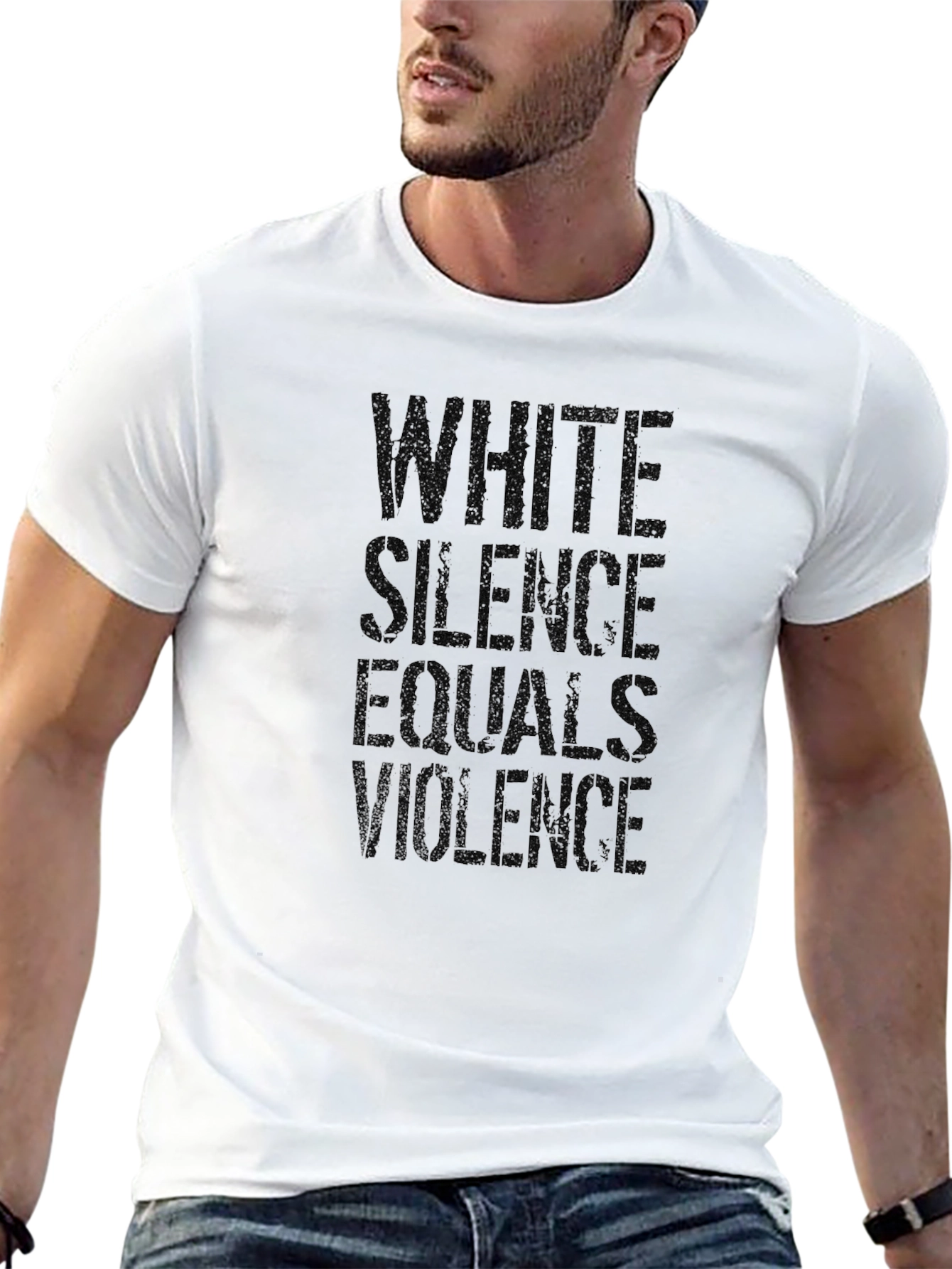White Silence Equals Violence Graphic Tee