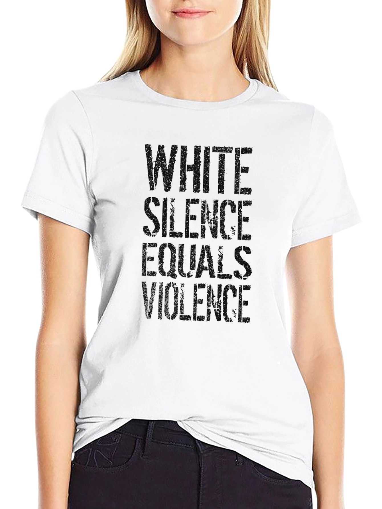 White Silence Equals Violence Graphic Tee