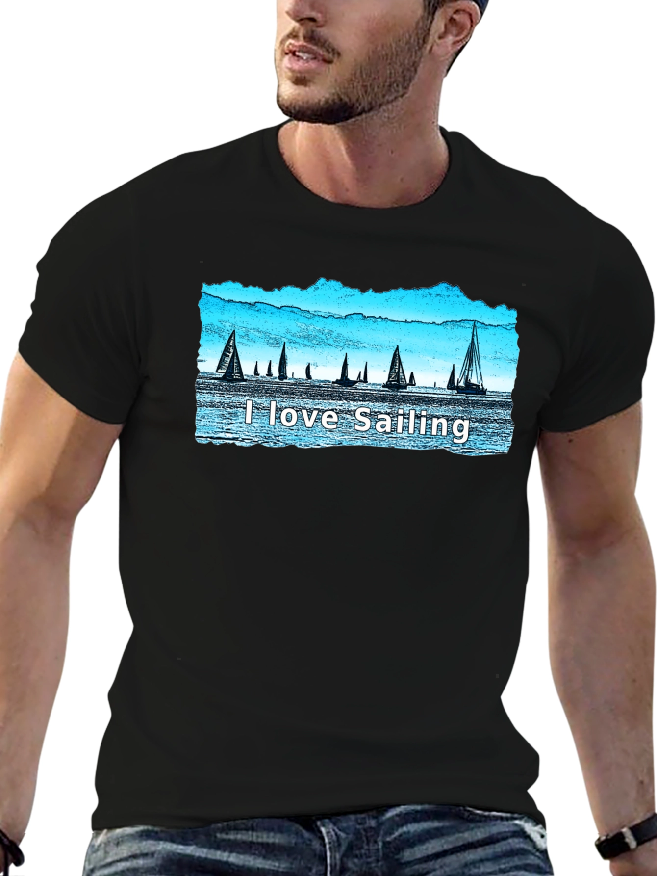 I Love Sailing T-Shirt - Sailboat Graphic Tee