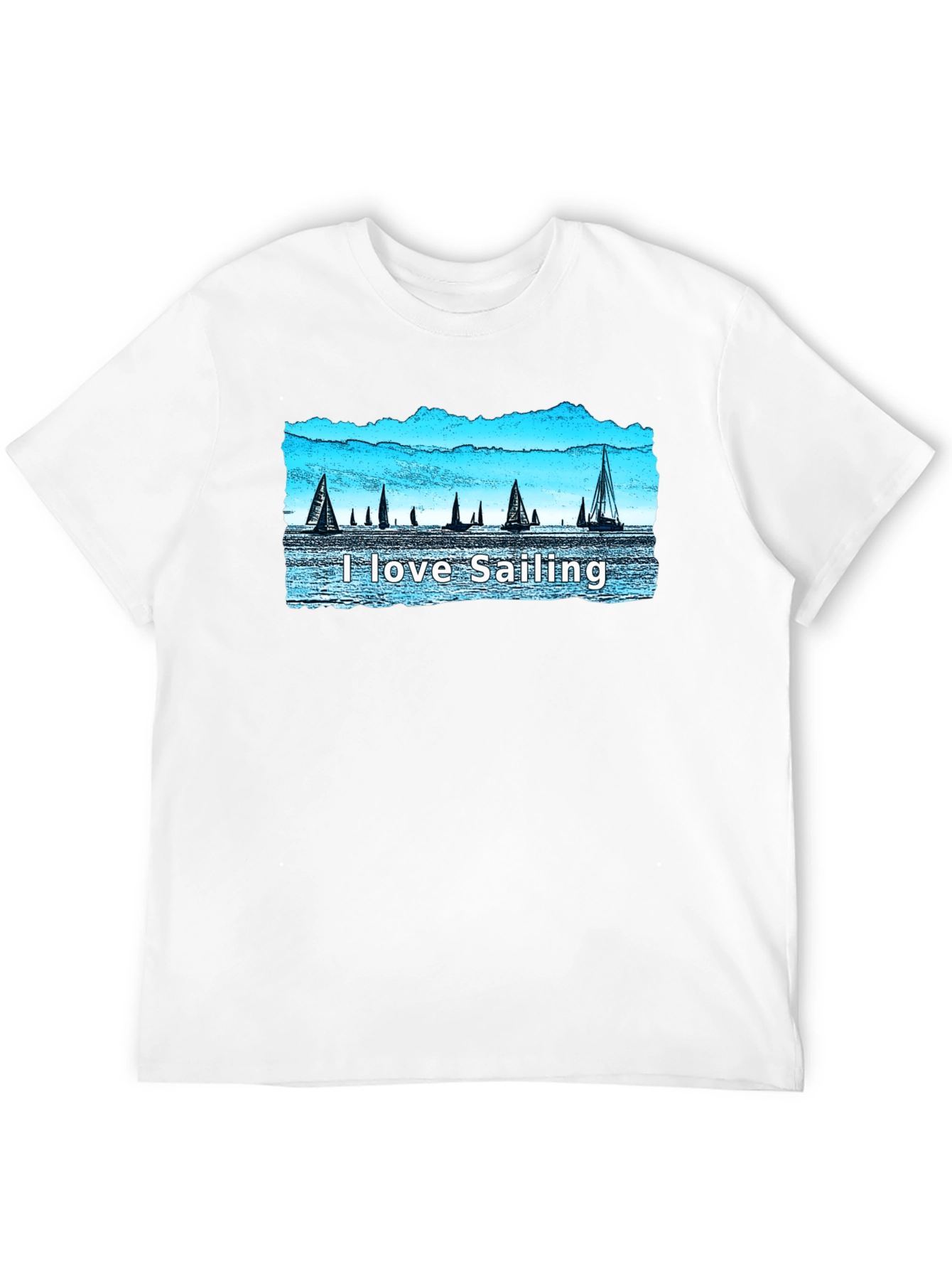 I Love Sailing T-Shirt - Sailboat Graphic Tee