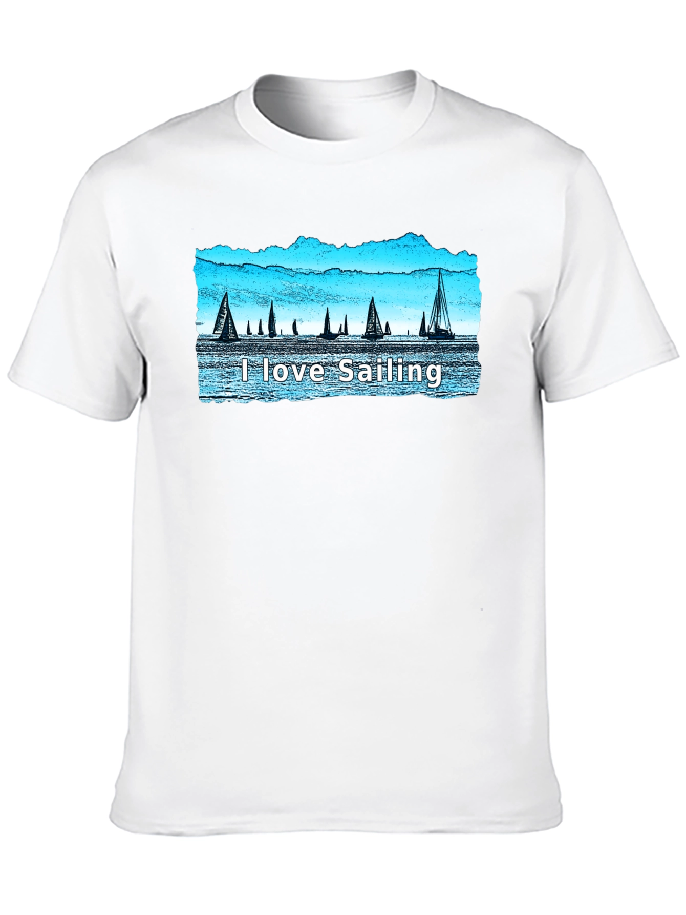 I Love Sailing T-Shirt - Sailboat Graphic Tee
