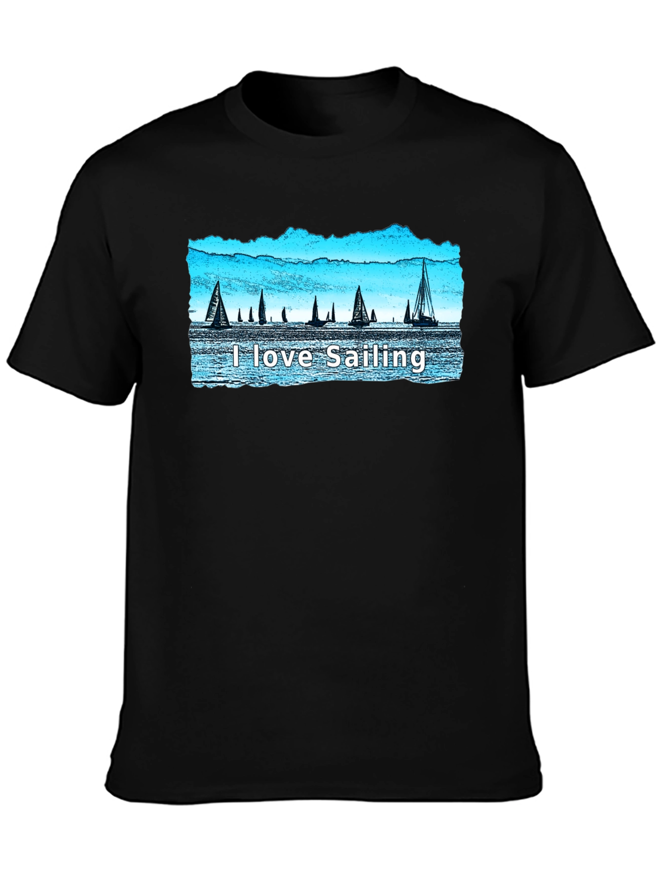 I Love Sailing T-Shirt - Sailboat Graphic Tee