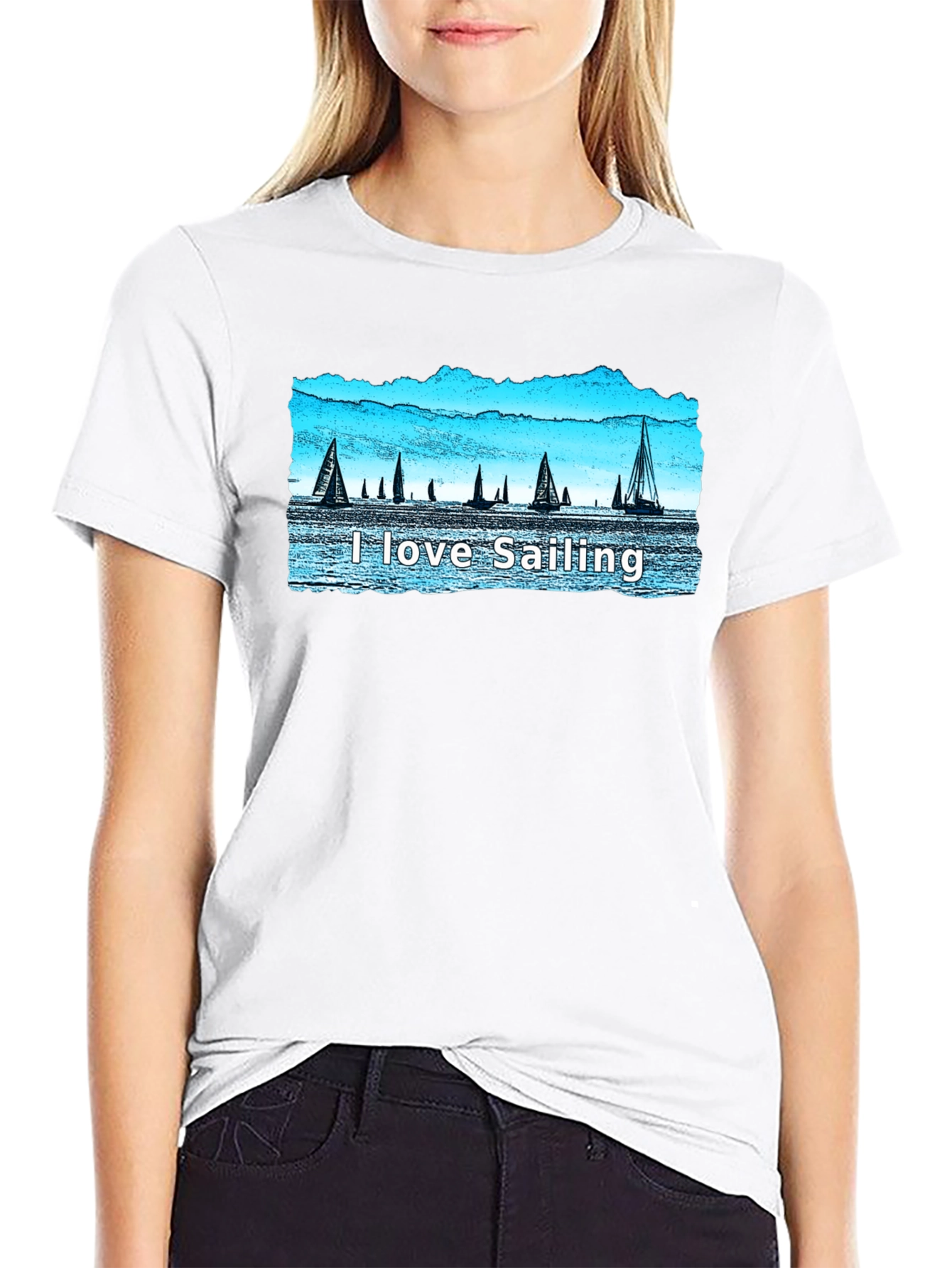 I Love Sailing T-Shirt - Sailboat Graphic Tee