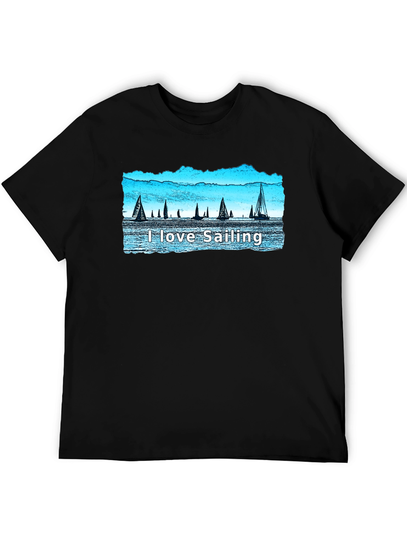 I Love Sailing T-Shirt - Sailboat Graphic Tee