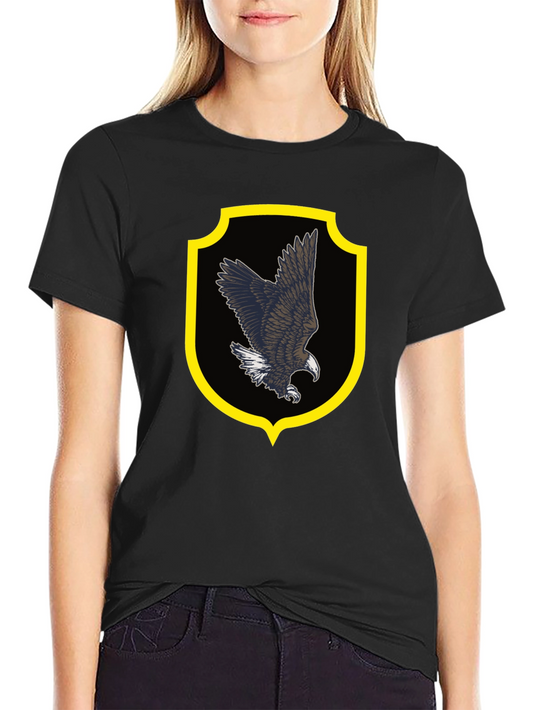 Eagle Crest Graphic Tee - Black Cotton Shirt