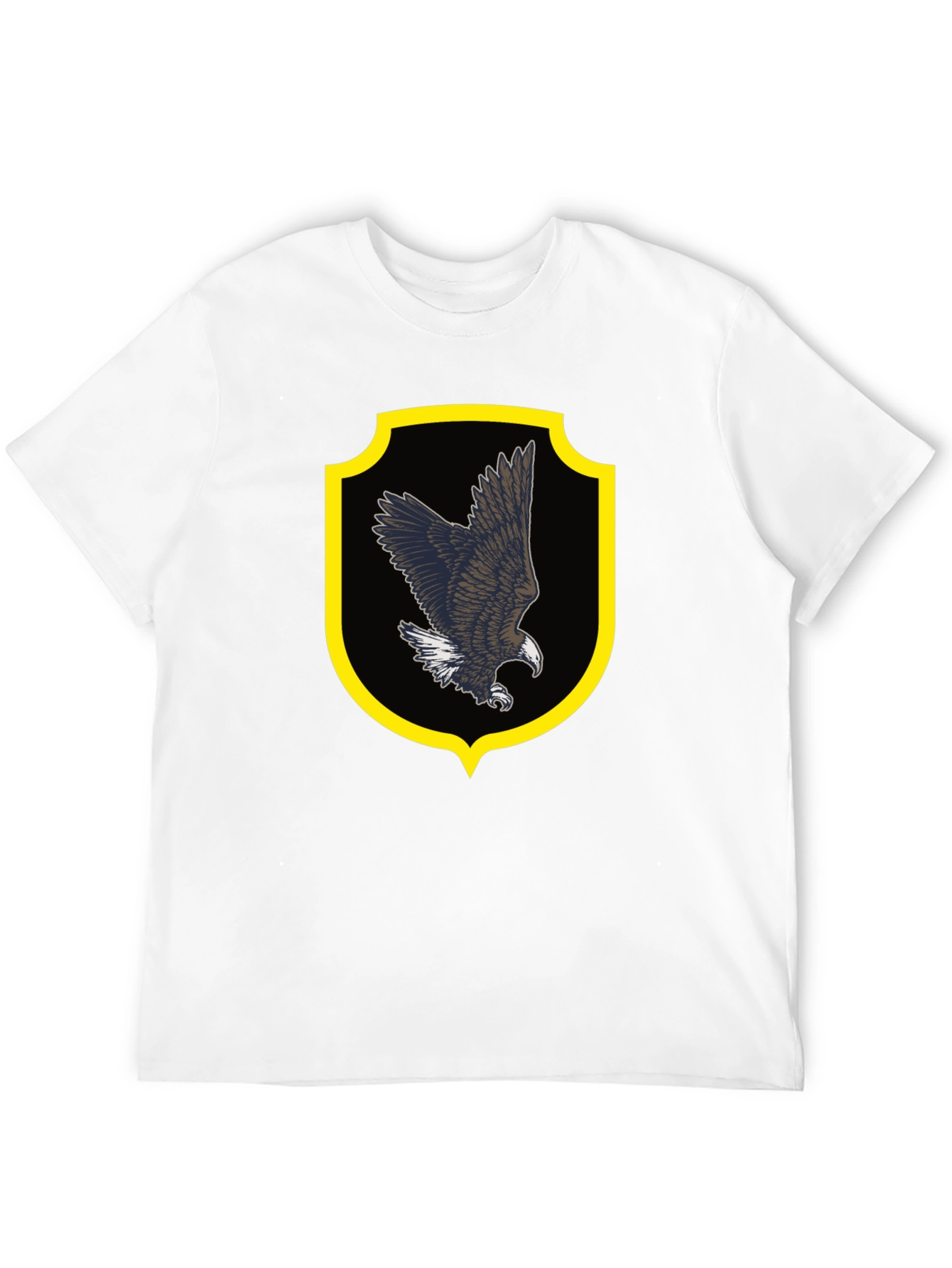 Eagle Crest Graphic Tee - Black Cotton Shirt