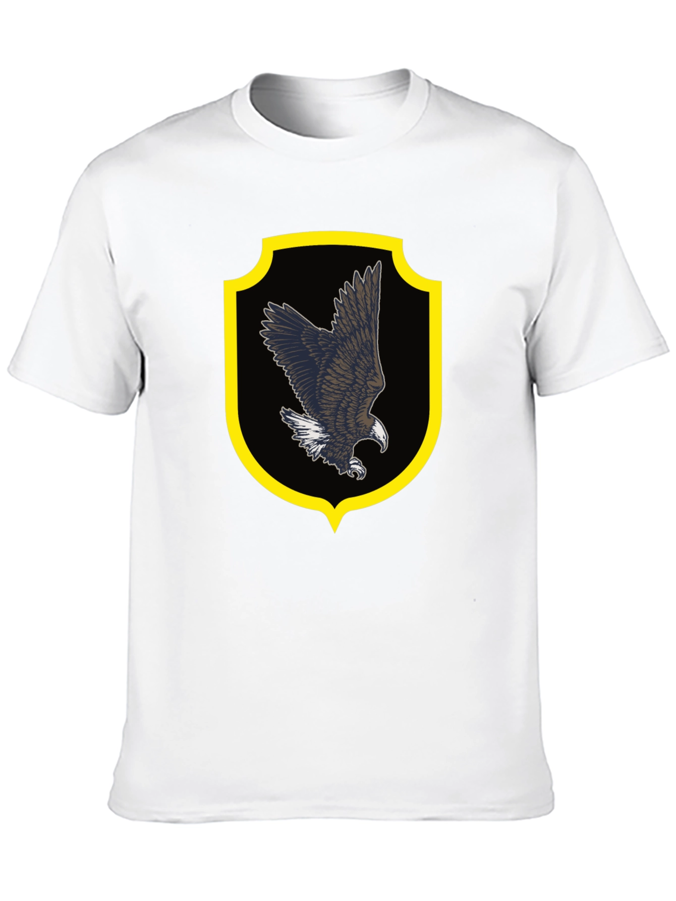 Eagle Crest Graphic Tee - Black Cotton Shirt