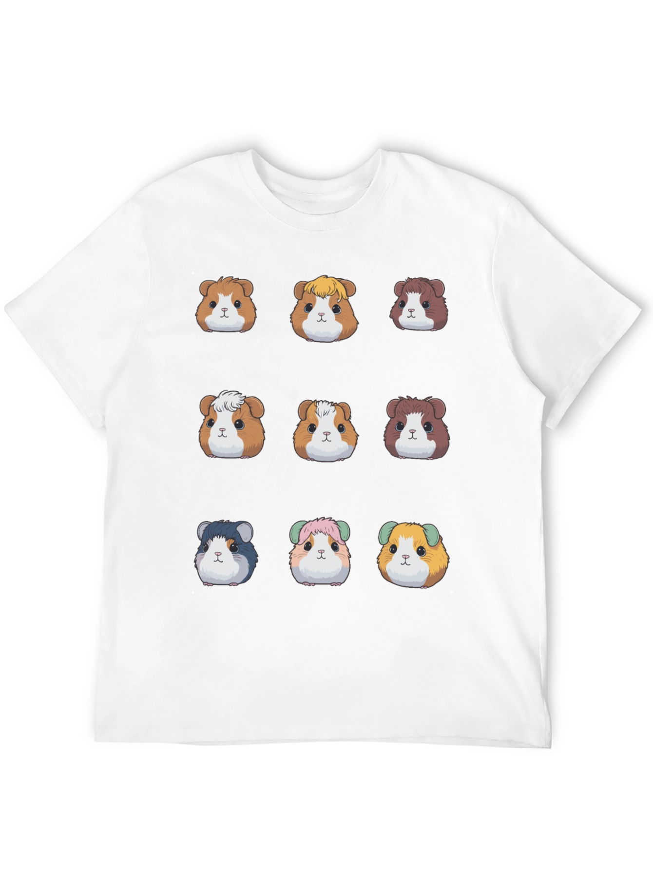 Guinea Pig Faces Black T-Shirt