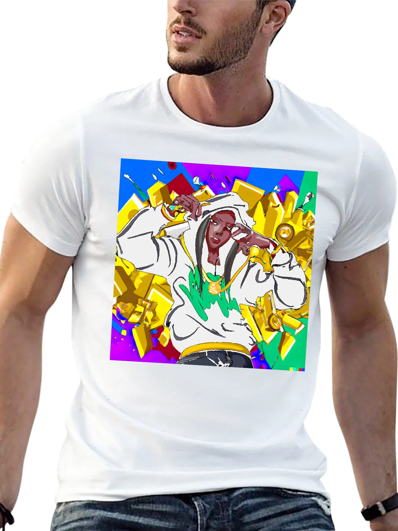Urban Style Graphic Tee - Animated Character Design