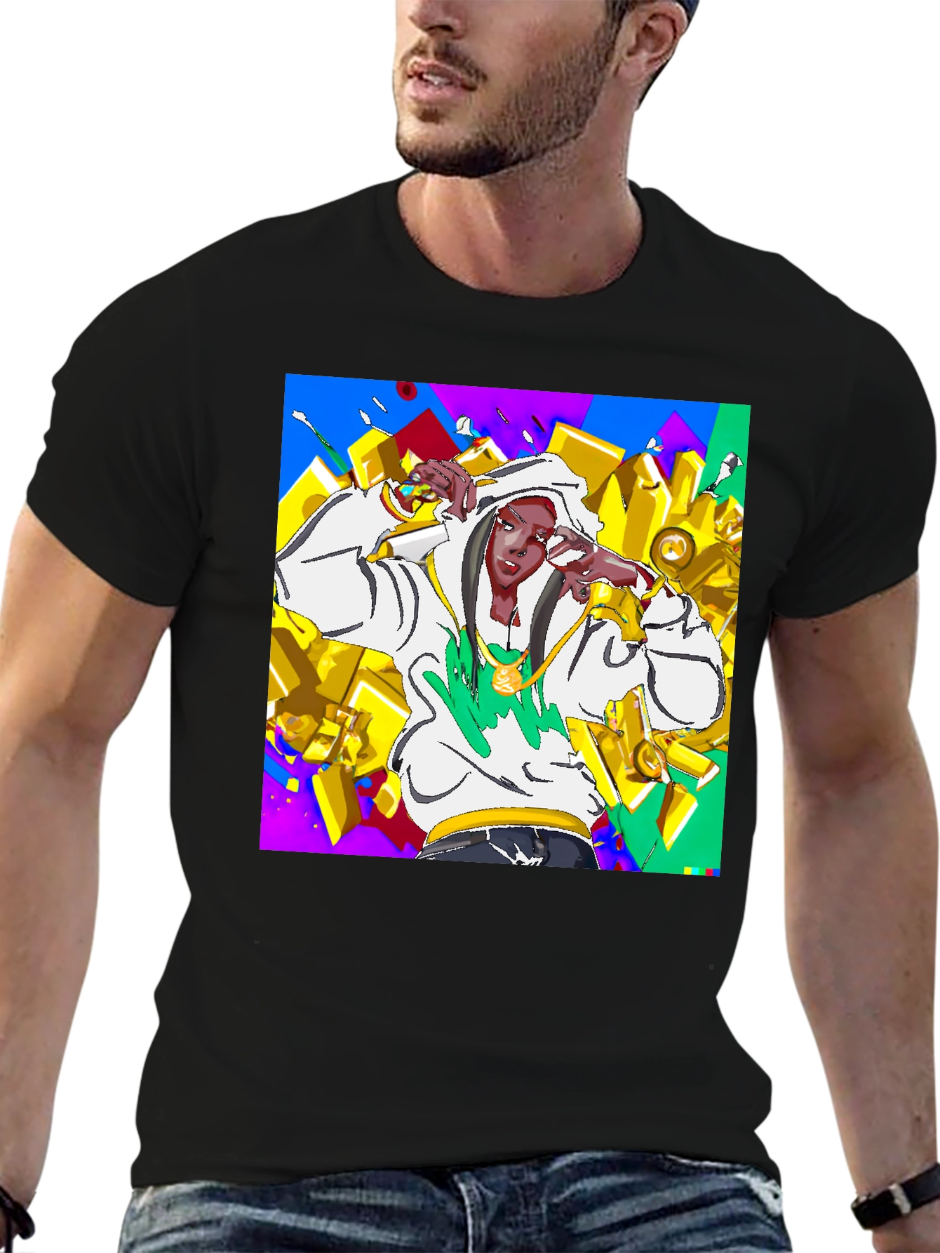 Urban Style Graphic Tee - Animated Character Design