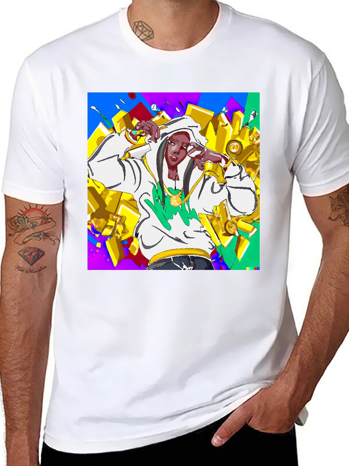 Urban Style Graphic Tee - Animated Character Design
