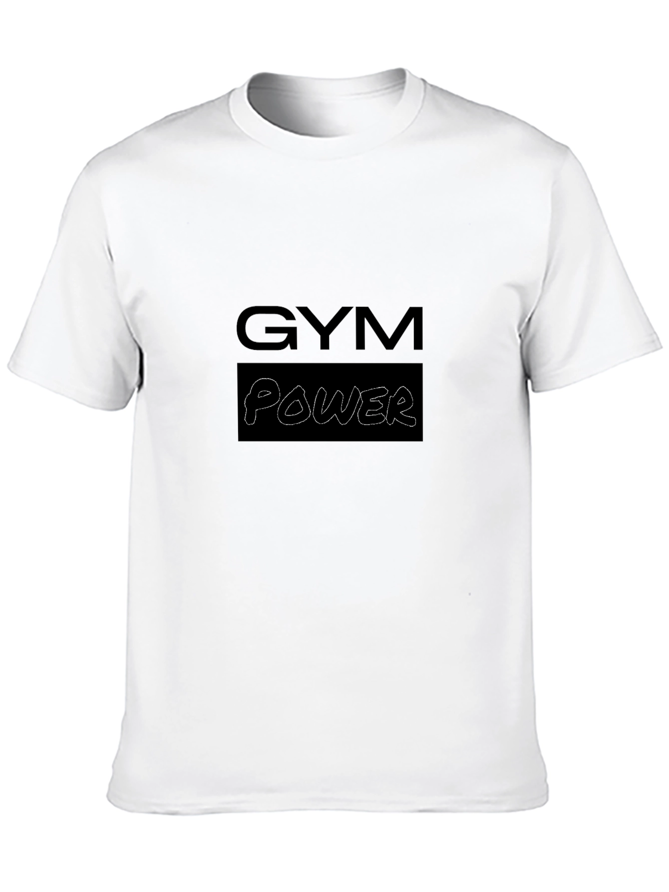 Gym Power Graphic Tee - Black Casual T-Shirt
