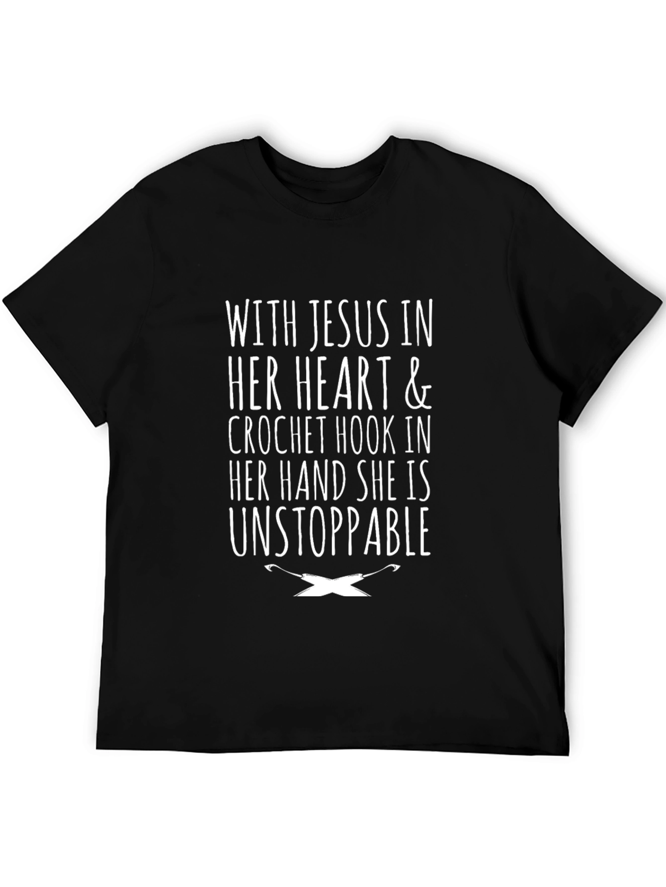 Unstoppable Crochet Lover Black T-Shirt