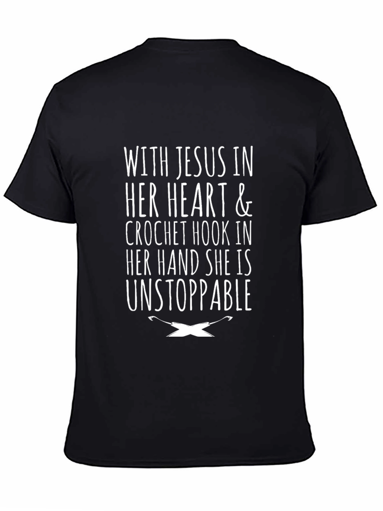 Unstoppable Crochet Lover Black T-Shirt