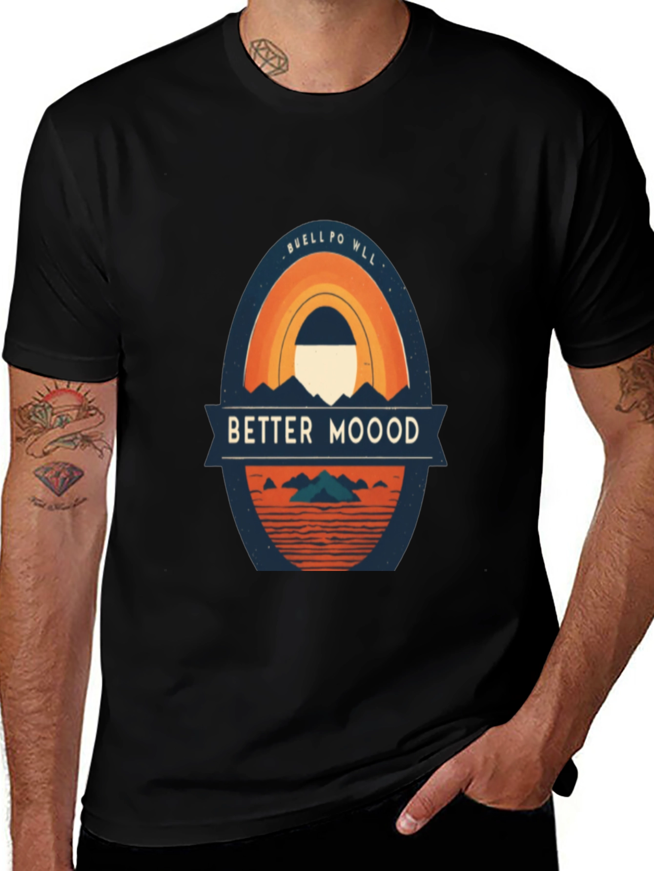 Better Mood Graphic Tee - Mens Black T-Shirt