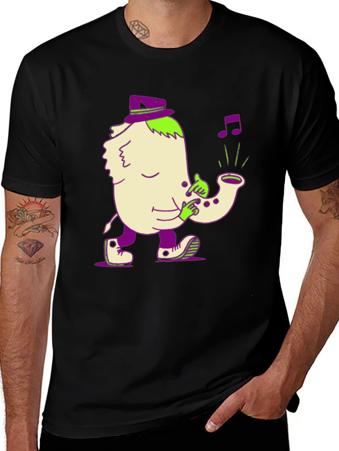 Funky Saxophone Player Graphic Tee