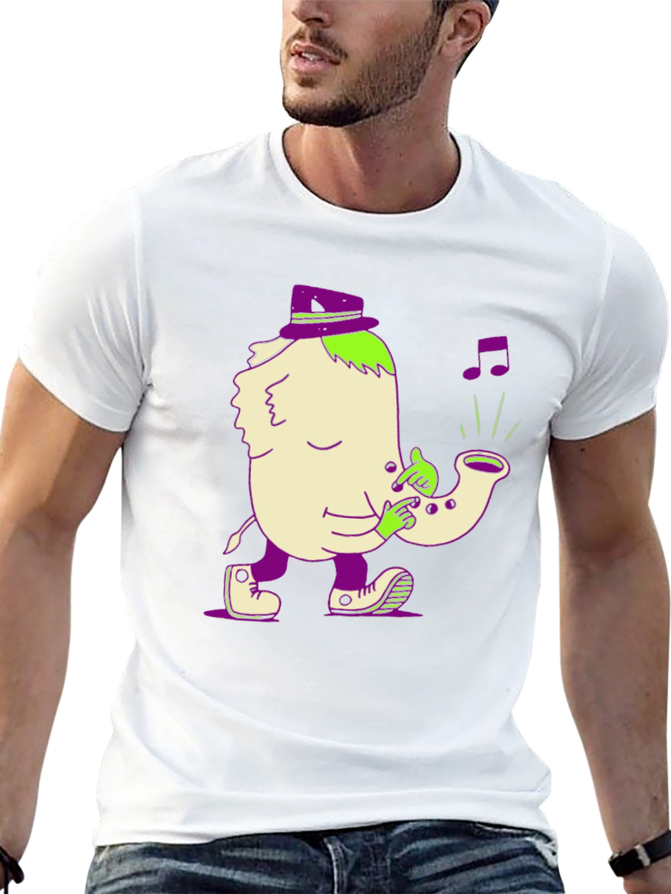 Funky Saxophone Player Graphic Tee