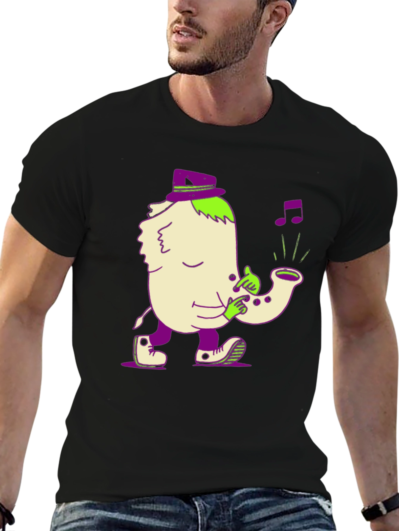 Funky Saxophone Player Graphic Tee