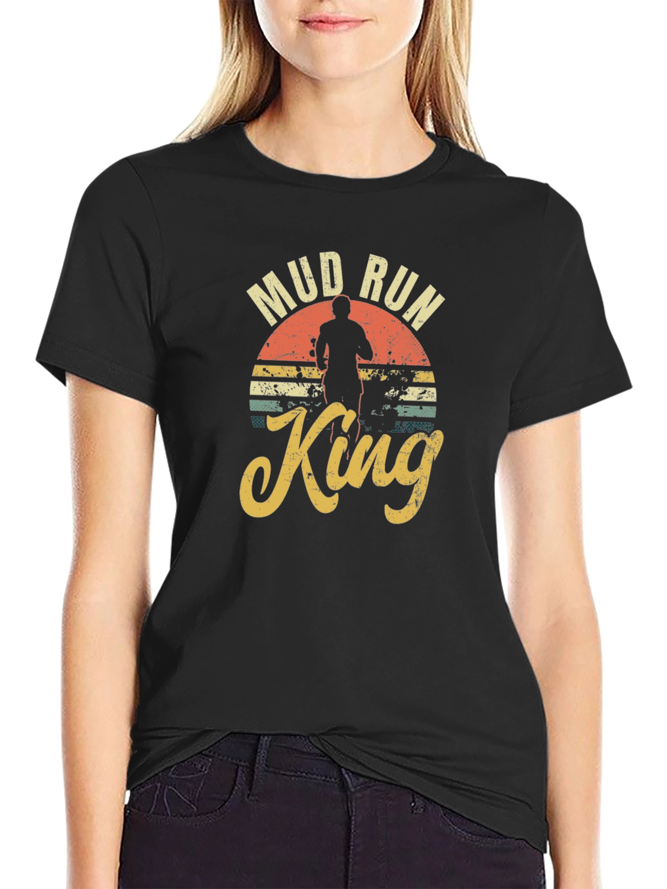 Mud Run King Black T-Shirt