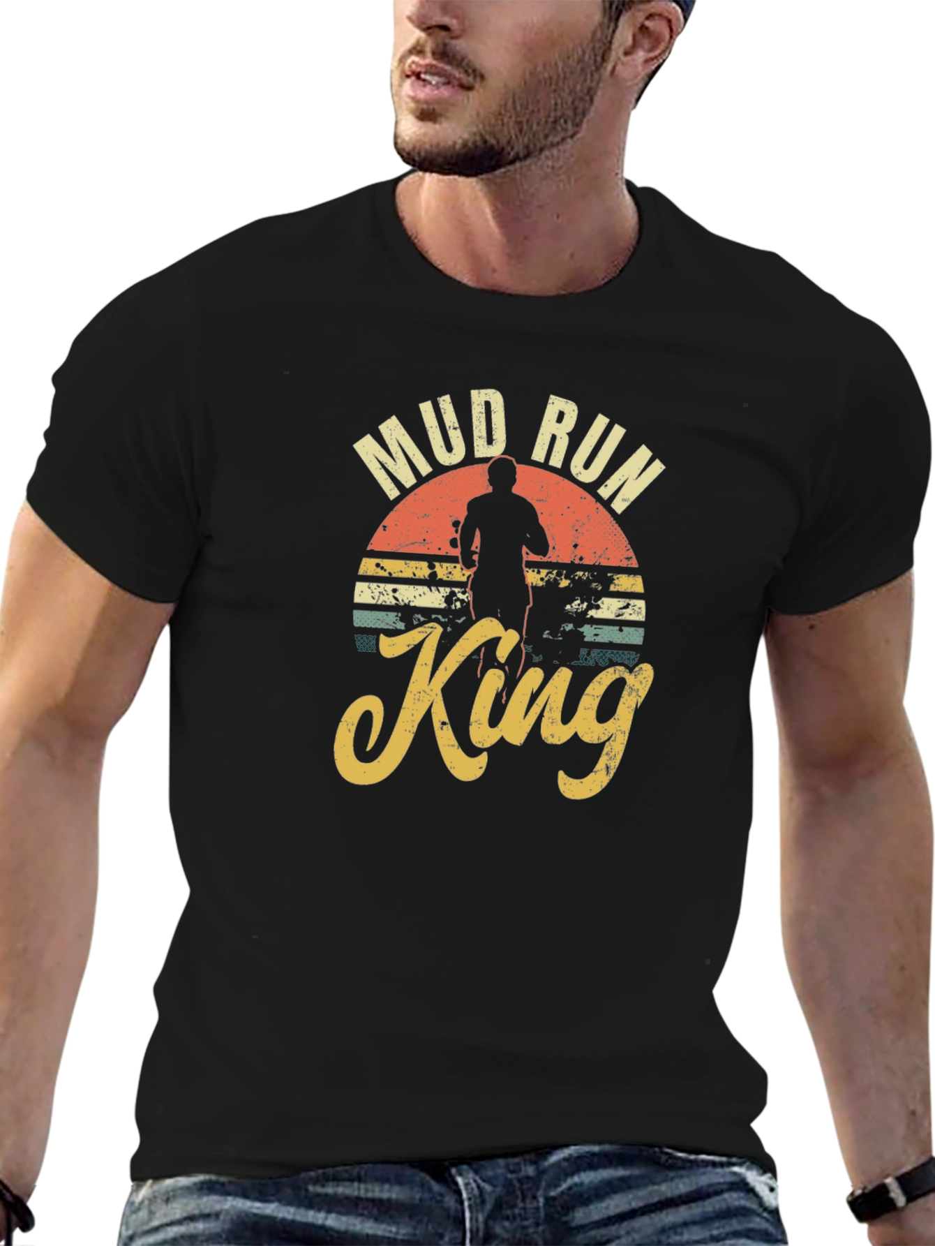 Mud Run King Black T-Shirt