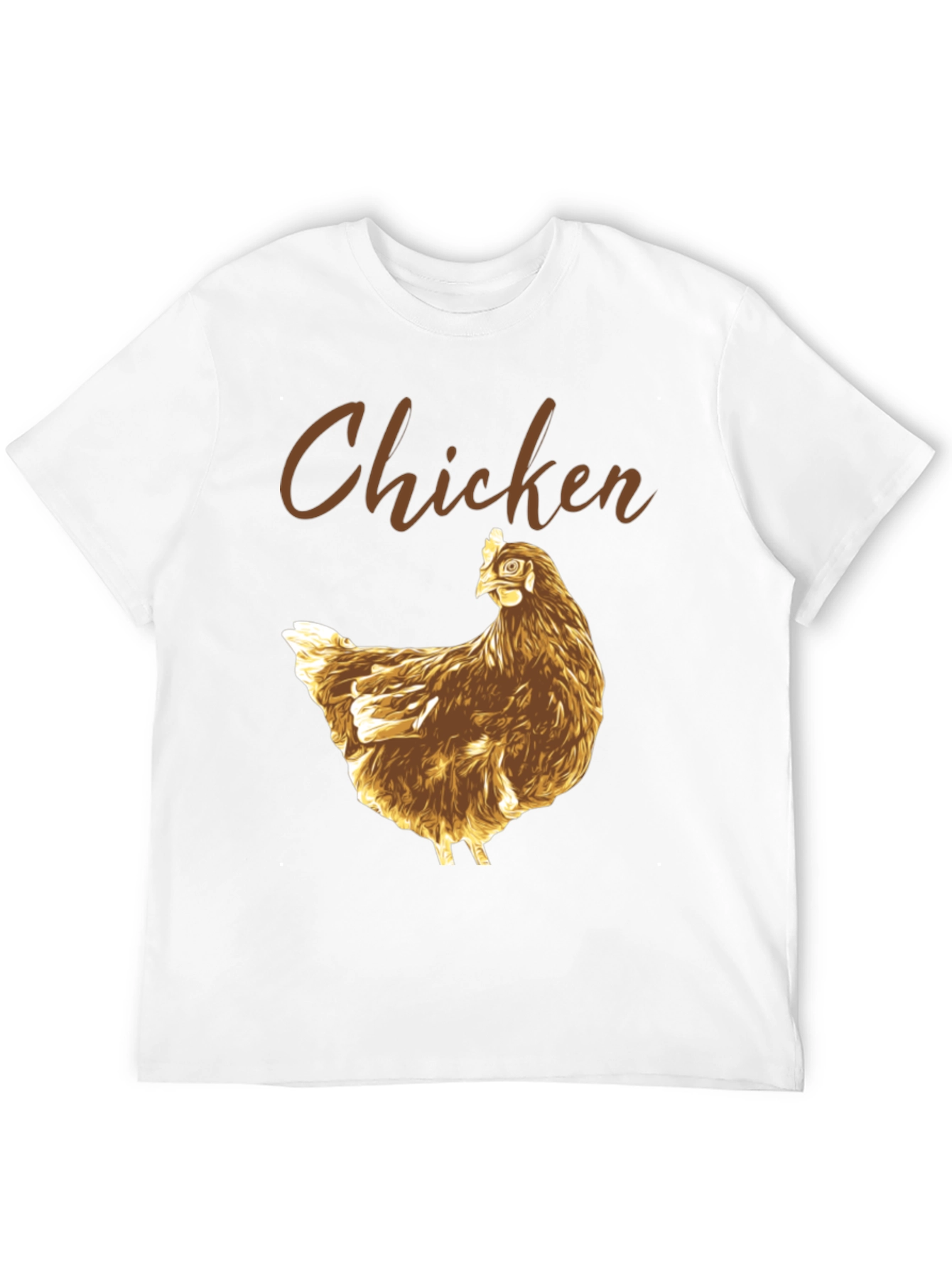 Funny Chicken Graphic Tee - Black Cotton T-Shirt