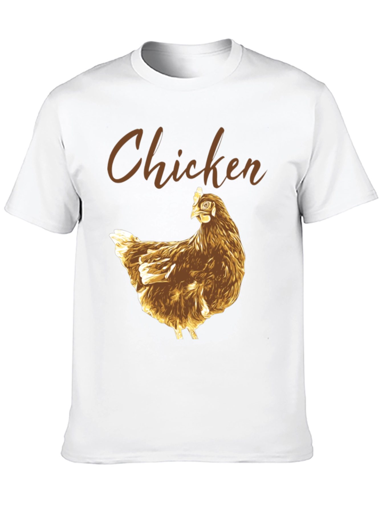 Funny Chicken Graphic Tee - Black Cotton T-Shirt