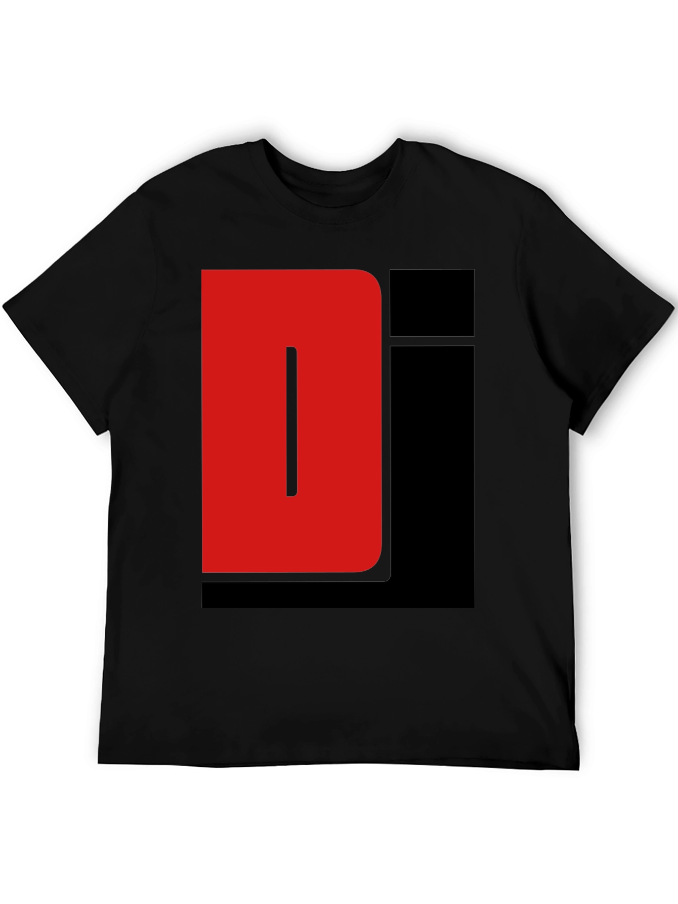 Red and Black Graphic Tee Shirt