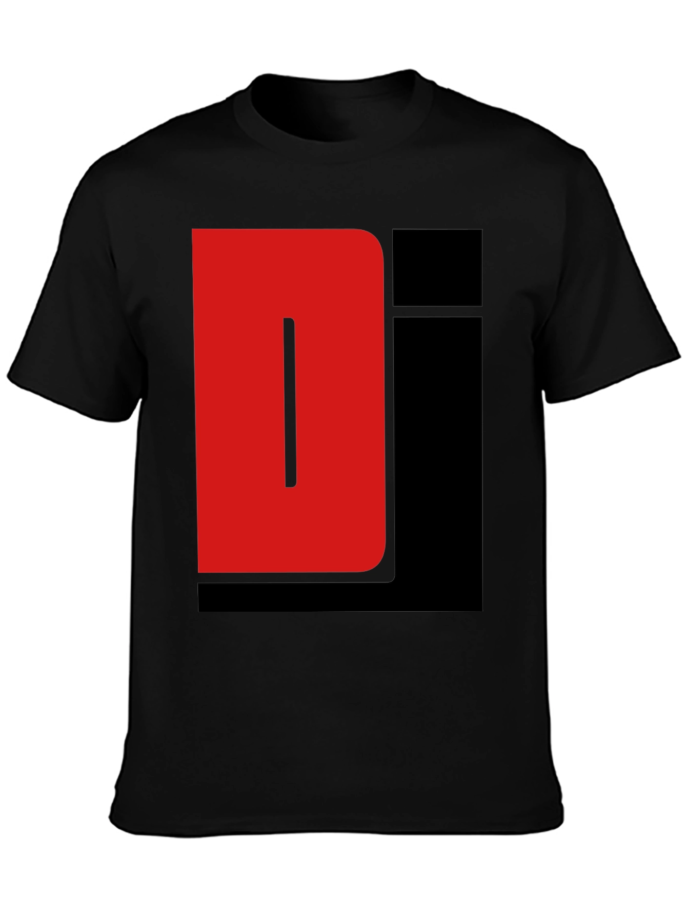 Red and Black Graphic Tee Shirt