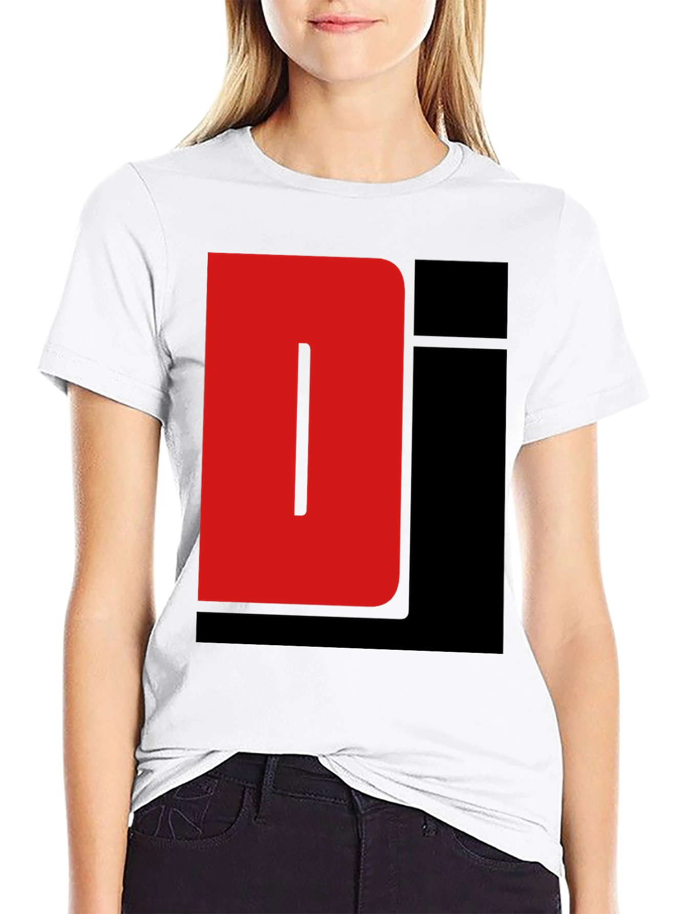 Red and Black Graphic Tee Shirt