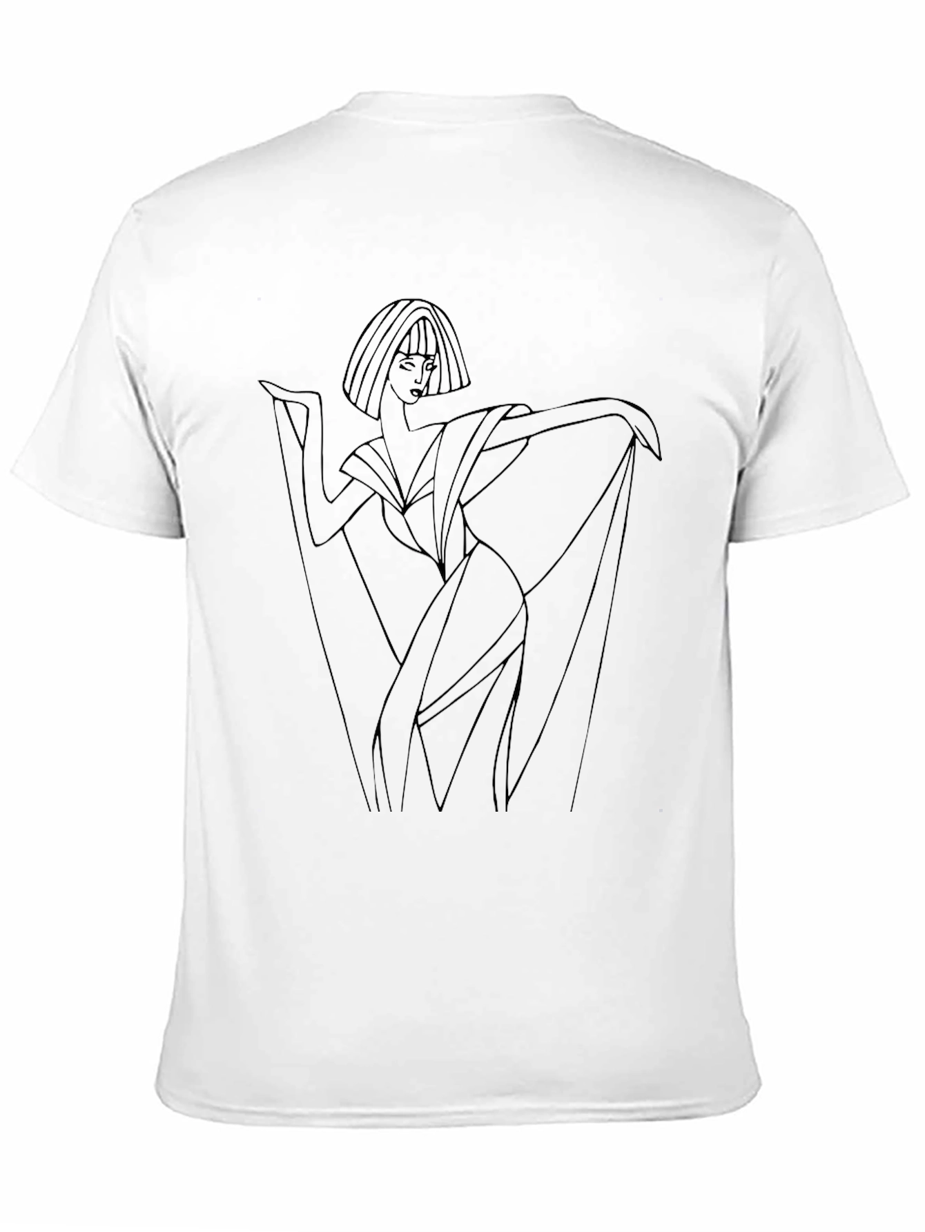 Elegant Woman Graphic Black T-Shirt