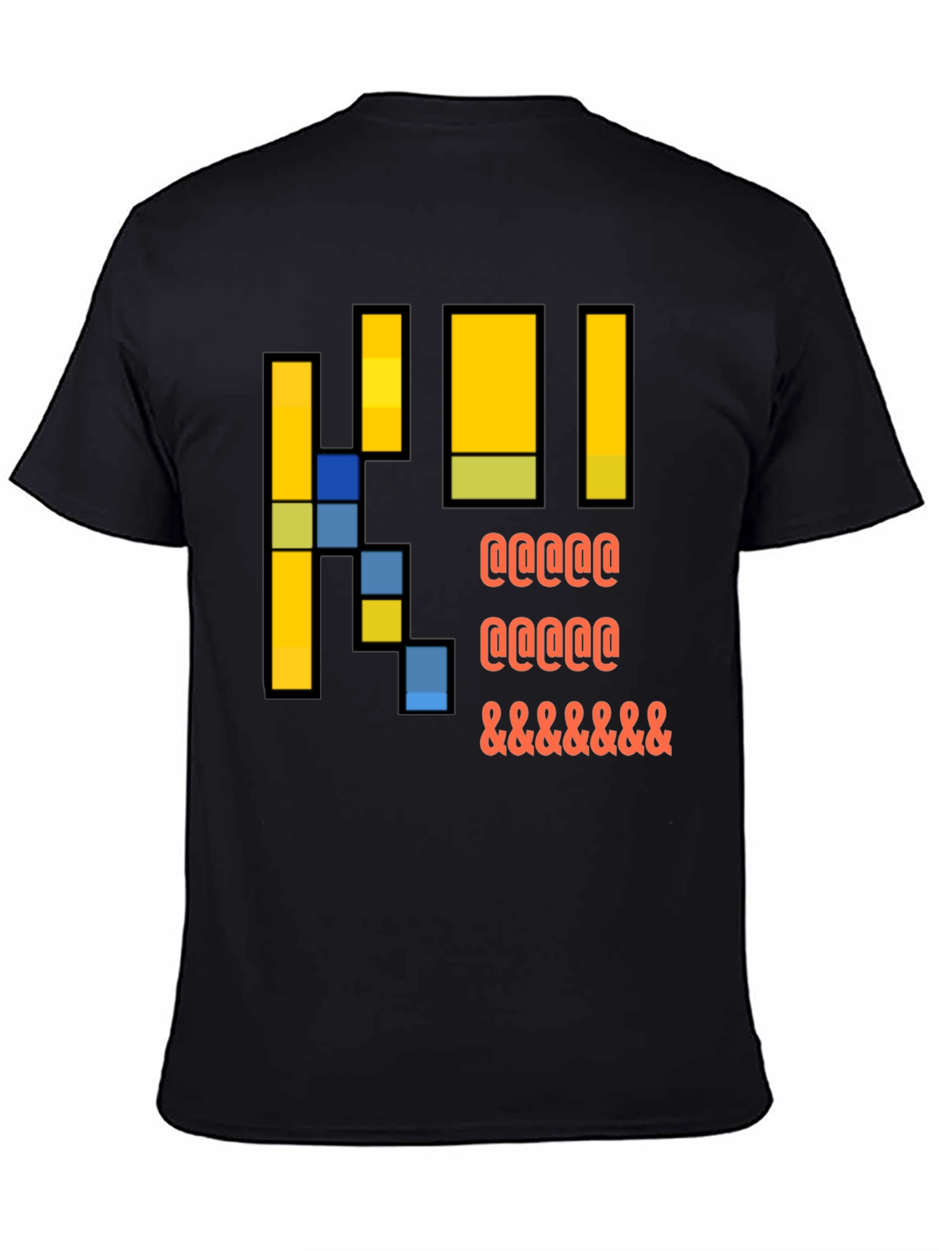 Pixel Art Graphic T-Shirt - Casual Black Tee