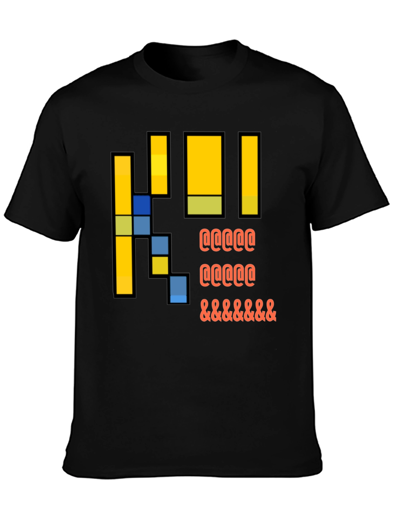 Pixel Art Graphic T-Shirt - Casual Black Tee