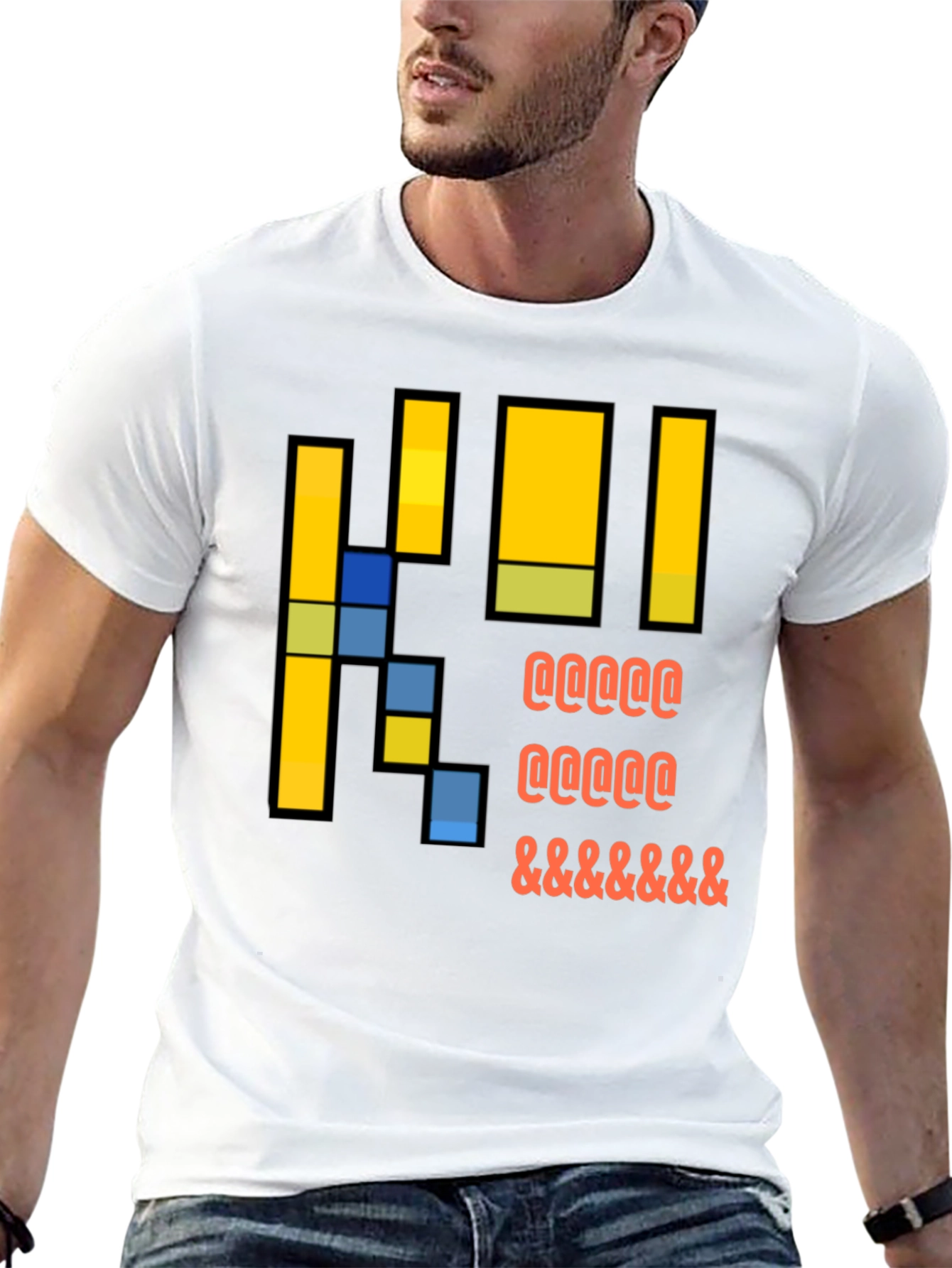 Pixel Art Graphic T-Shirt - Casual Black Tee