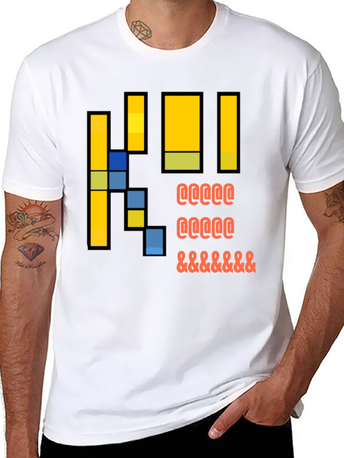 Pixel Art Graphic T-Shirt - Casual Black Tee